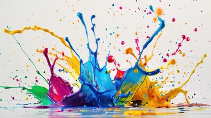 Colorful paint splash background ,Generative ai, 