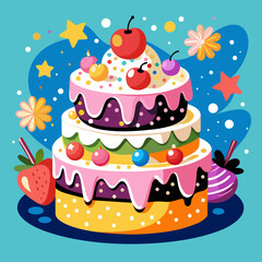 Delightful Designs Exploring Fun Cake Vectors for Your Creative Projects