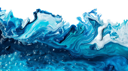Dynamic swirls of blue and white resembling marbled patterns. - obrazy, fototapety, plakaty