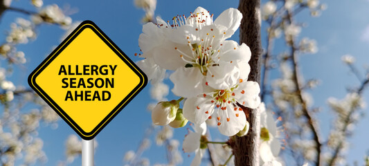 allergy season ahead sign	