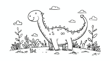 Cute Dianosaur Coloring page Dino Pictures to Color fo