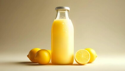 Lemon juice on a  background