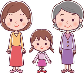 ３人の女性のイラスト