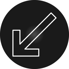 Down Left Icon