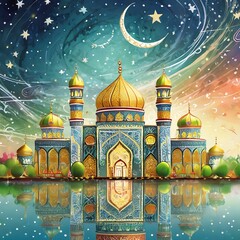 Eid Mubarak wallpaper  - obrazy, fototapety, plakaty