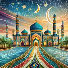 Eid Mubarak  - obrazy, fototapety, plakaty