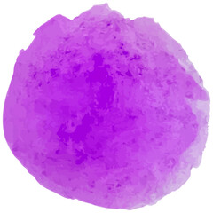 Single purple watercolor circle stain, hand-painted for an artistic touch