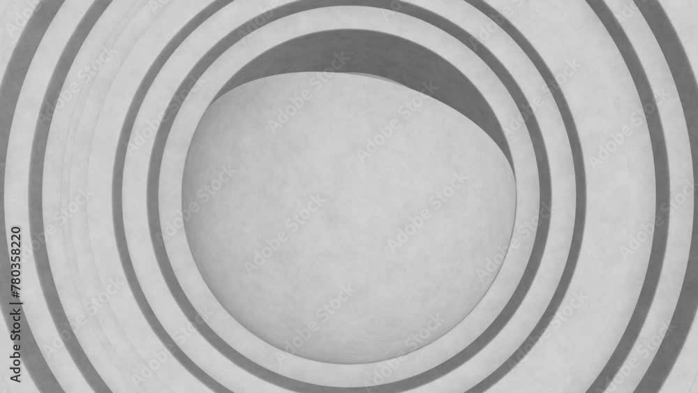 Aufkleber realistic looping 3d animation of the spinning textured recycled paper sphere inside of two hemisphe