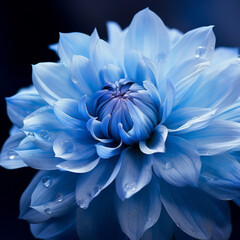 Fototapeta premium Vivid Blue Flower Macro Photography