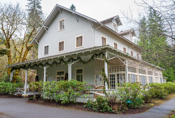 The Lake Crescent Lodge at Lake Crescent in Olympic National Park, Washington State