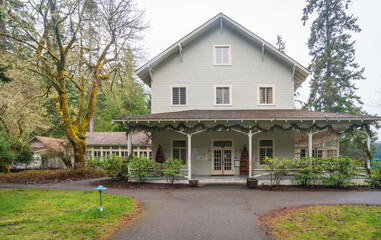 The Lake Crescent Lodge at Lake Crescent in Olympic National Park, Washington State