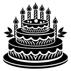 birthday cake with candles