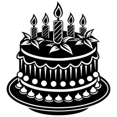 birthday cake with candle