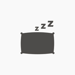 pillow bed icon vector. sleep symbol sign
