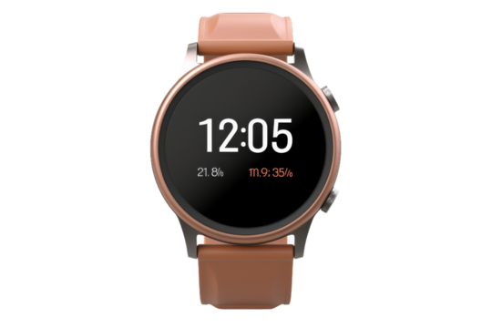 Pink Band Smart Watch. On a White or Clear Surface PNG Transparent Background.