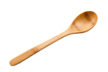 Wooden Spoon on White Background. On a White or Clear Surface PNG Transparent Background.