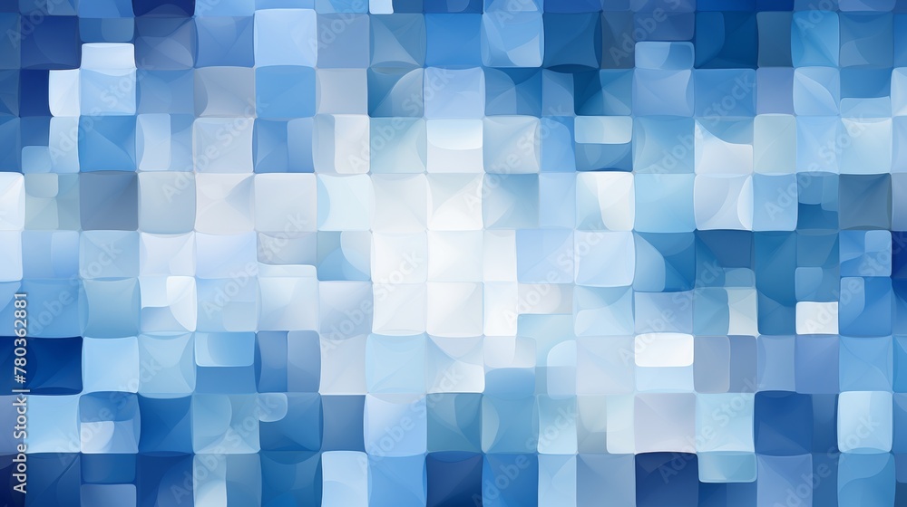 Poster dark blue and white geometric pattern background with chaotic shapes for design in abstract style
