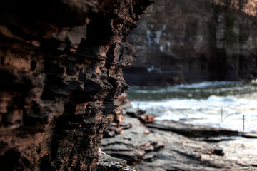 View of the cliff at the seaside