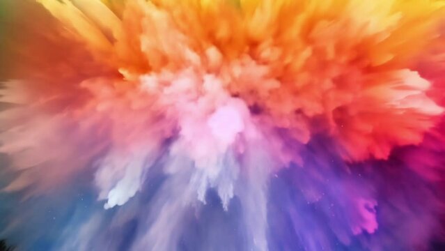 Like a rainbow on steroids a thermal heat map abstract showcases a explosion of colors.
