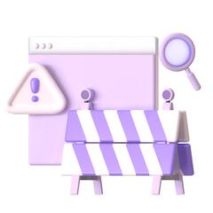 Under Maintenance Empty State Object 3D