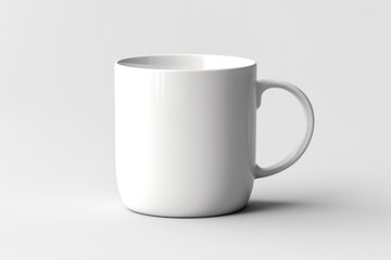 White coffee mug isolated on a solid white background. - obrazy, fototapety, plakaty