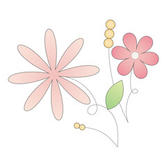 line flower graphic