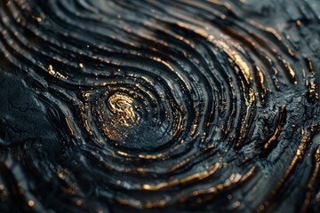 Detailed close up of a fingerprint, used as an dark colors abstract background