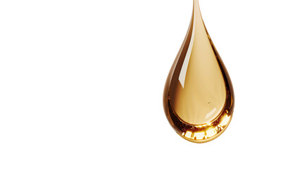 Oil drops. Serum droplet. Skincare gold drops, isolated on transparent background 