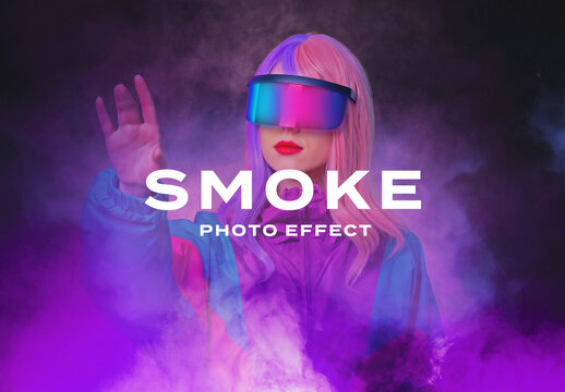 Smoke Creative Modern Photo Effect Paper Texture Template Mockup Overlay Style