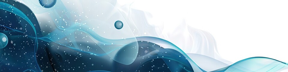blue water glowing liquid swirl motion element , beautiful  minimal abstract background with copy space, Generative Ai