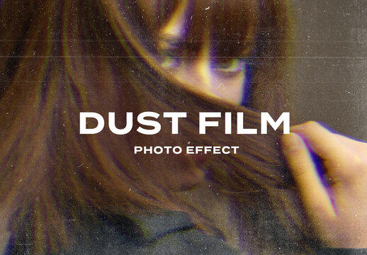 Dust Film Frame Retro Photo Effect Paper Texture Template Mockup Overlay Style