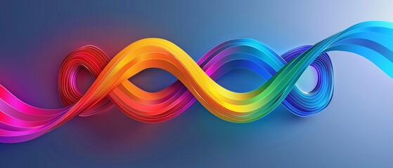 Background of World Autism Awareness Day. Infinity colored like a rainbow. Infinity is a sign for neurodiversity, adhd, and autism disorder.
