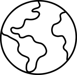 planet earth globe world line illustration