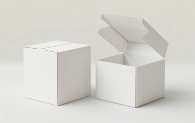 Fototapeta premium Packaging or box mockup. Empty blankk space 3d rendering object
