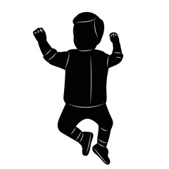 baby silhouette on white background vector - 780374001