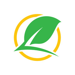 fresh leaf logo design for natural life