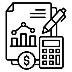 Income Statement  Icon Element For Design