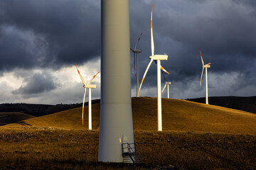 Sustainable electricity producing wind farm located in the mountains of Europe enabling the...