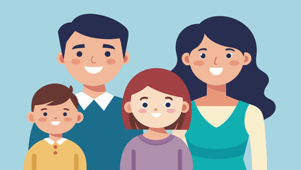 happy family vector illustration