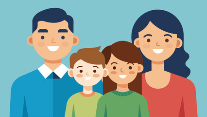 happy family vector illustration