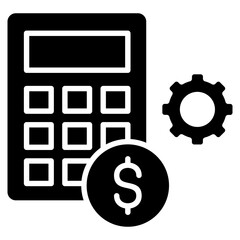 Calculating Machine  Icon Element For Design
