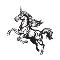 Unicorn isolated on white background animal Vector Image