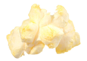 Kernel of tasty fresh popcorn isolated on white