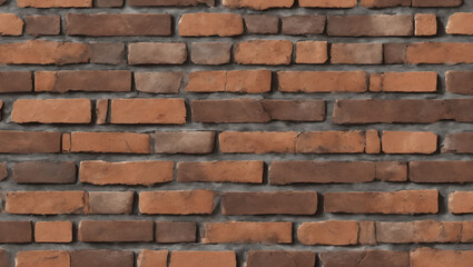 Fototapeta premium An immersive close-up of brickwork, showcasing its rough texture and earthy tones ULTRA HD 8K