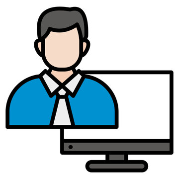 Computer Expert  Icon Element For Design