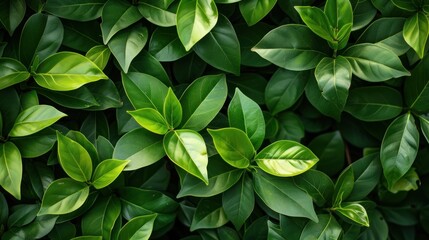 Green Leaf Plant Bush Background AI generated