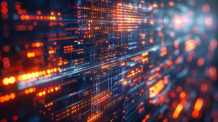 Obraz premium Cybernetic Framework: The Structure of Digital Computing and Networking, Showcasing the Complexity of Modern Technology