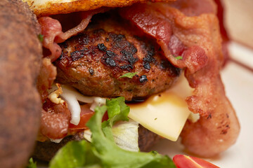 bacon and eggs sandwich
