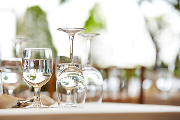 champagne glasses on a table	