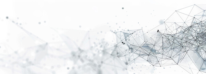 Abstract background with polygonal wireframe and mesh, big data technology concept